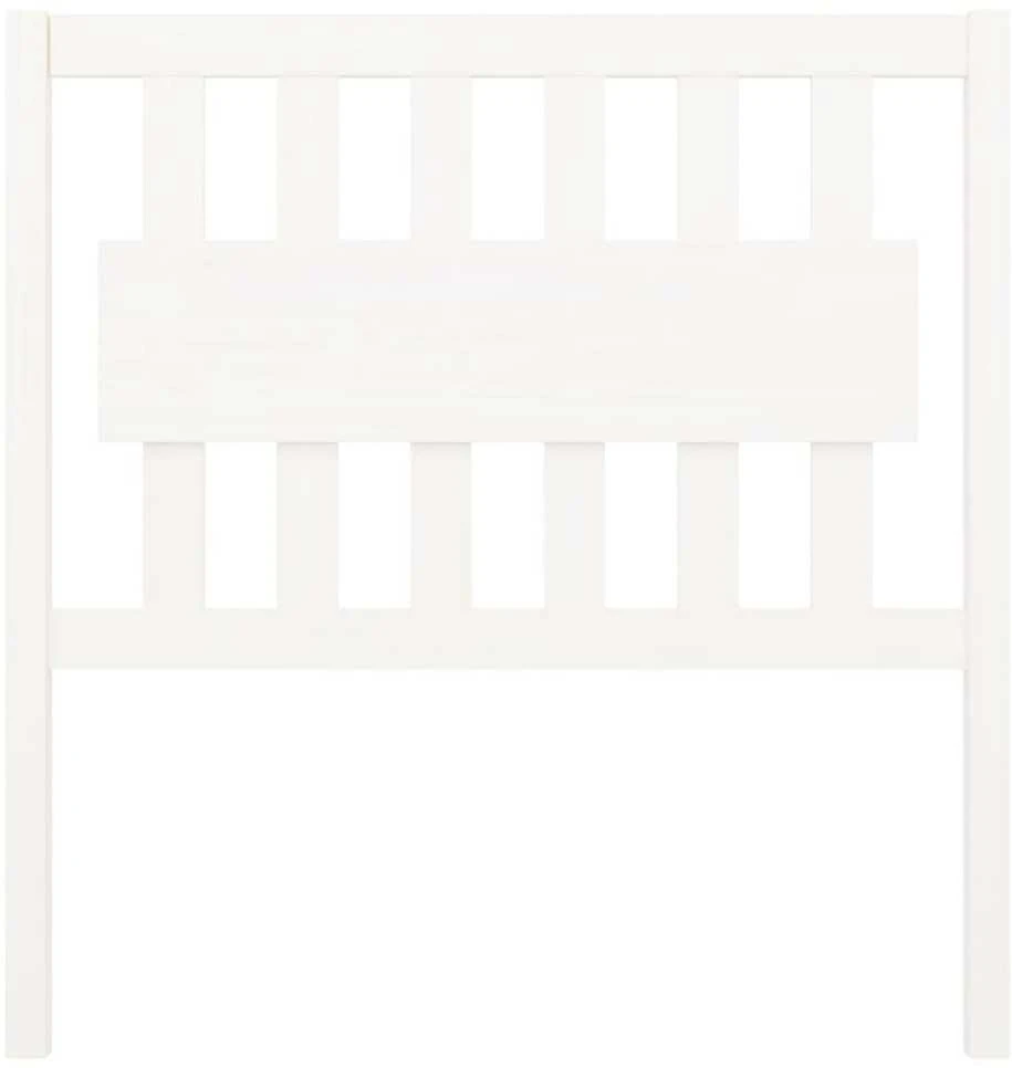 Lovos galvūgalis, baltas, 95,5x4x100cm, pušies medienos masyvas