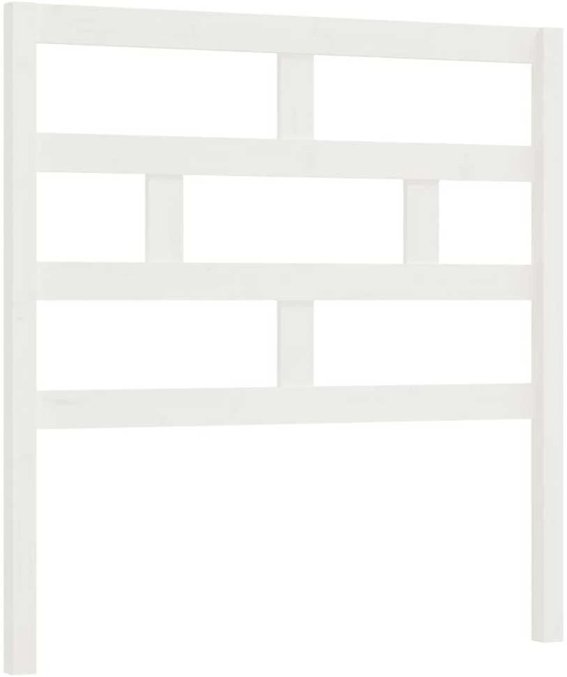 Lovos galvūgalis, baltas, 96x4x100cm, pušies medienos masyvas