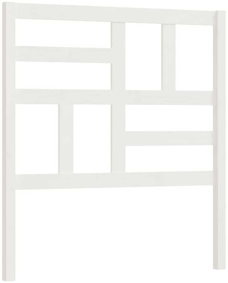 Lovos galvūgalis, baltas, 96x4x104cm, pušies medienos masyvas