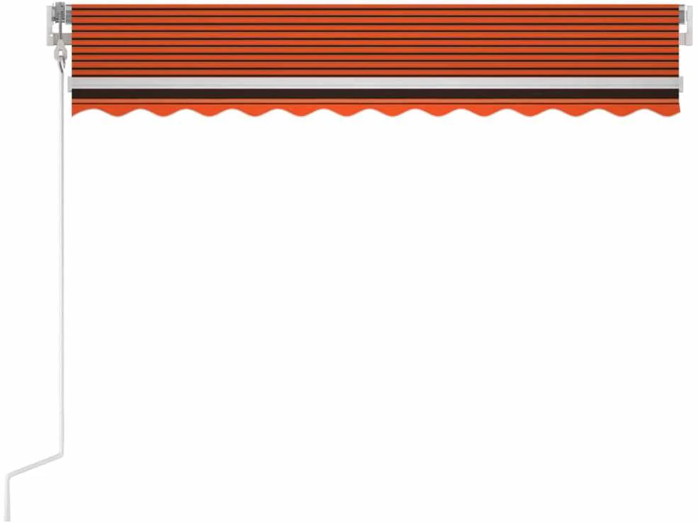 Markizė su LED/vėjo jutikliu, oranžinė/ruda, 350x250cm