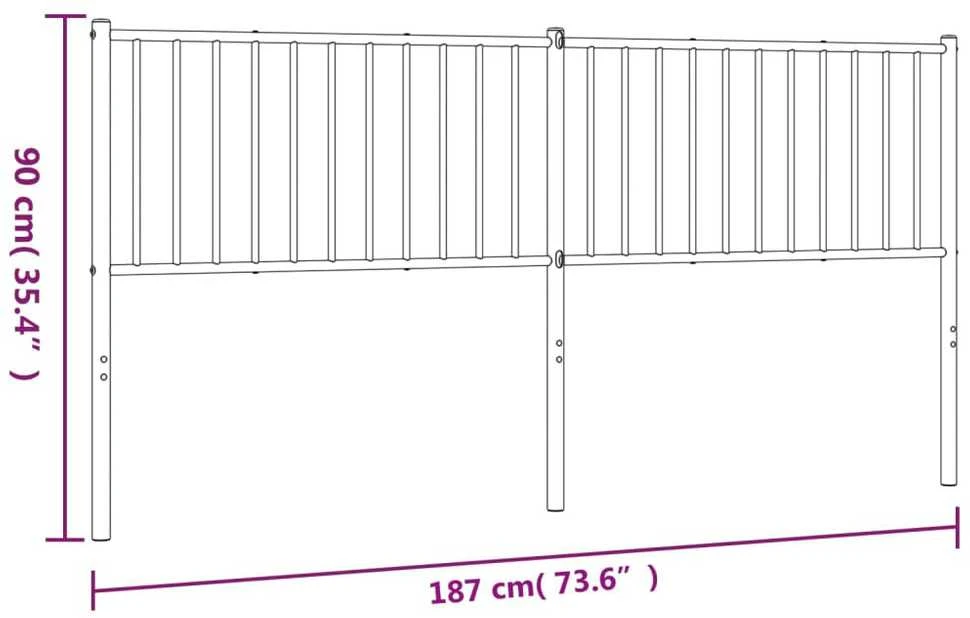Metalinis galvūgalis, baltos spalvos, 180cm