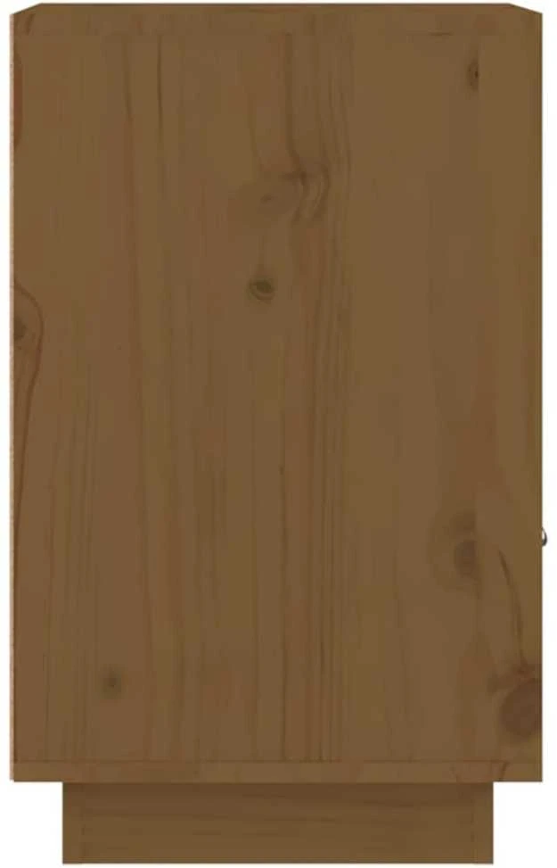 Naktinės spintelės, 2vnt., medaus rudos, 40x34x55cm, pušis