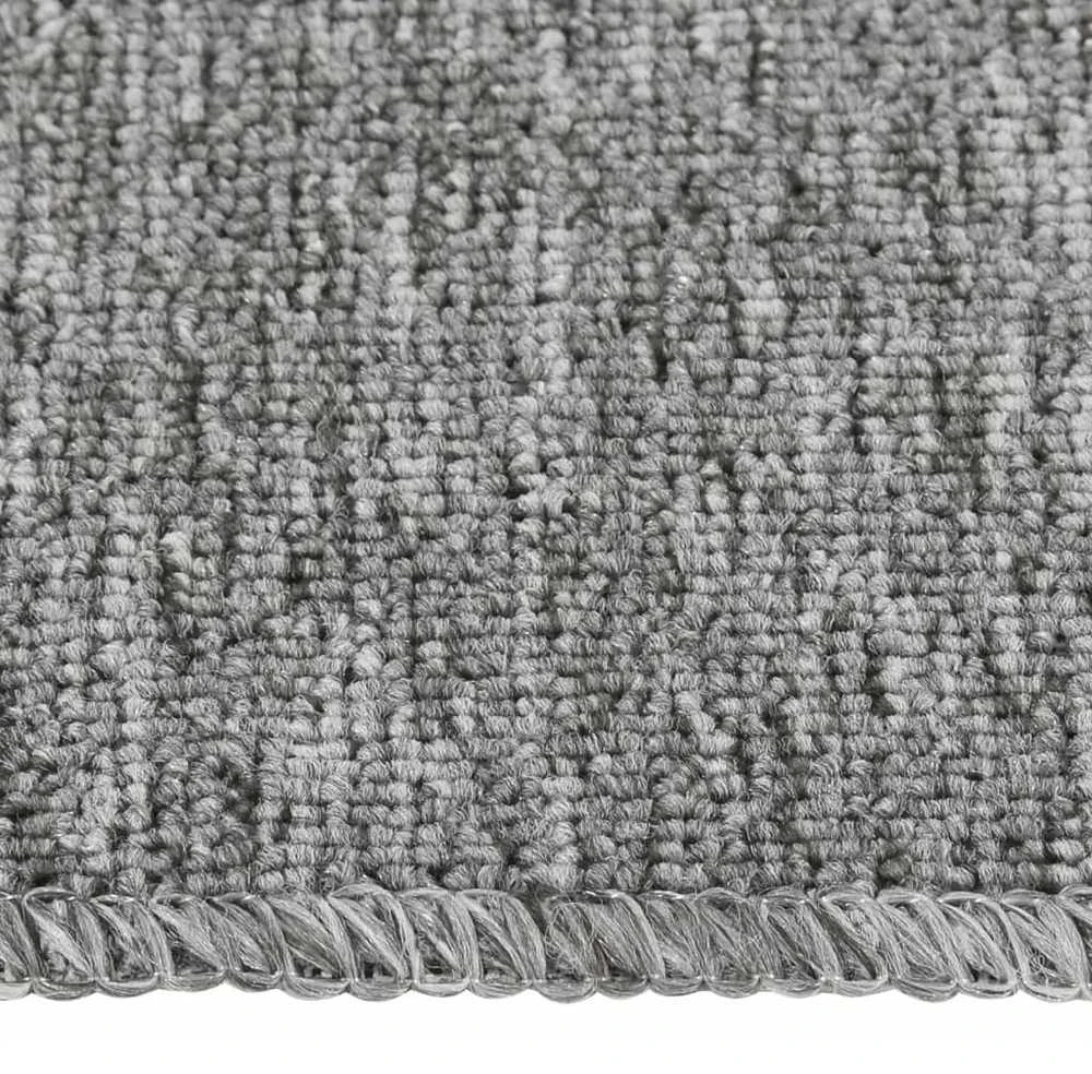 Neslystantys laiptų kilimėliai, 15vnt., pilki, 75x20cm
