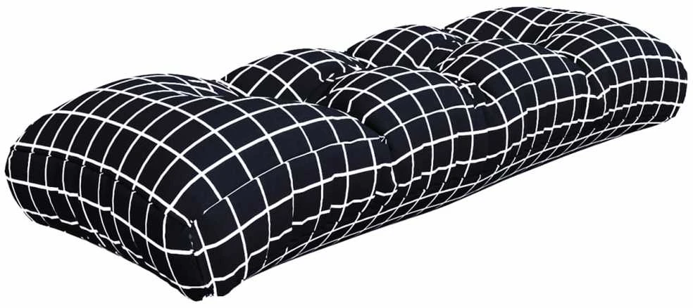 Paletės pagalvėlė, juoda, 120x40x12cm, audinys, languota