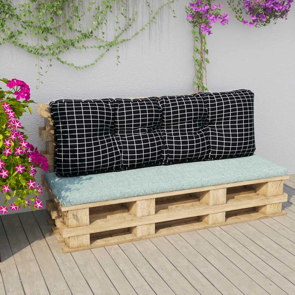Paletės pagalvėlė, juoda, 120x40x12cm, audinys, languota