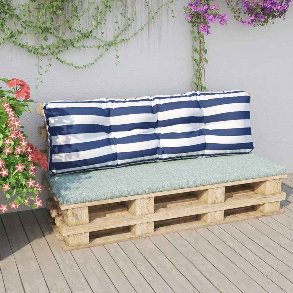 Paletės pagalvėlė, mėlynos/baltos spalvos, 120x40x12cm, audinys