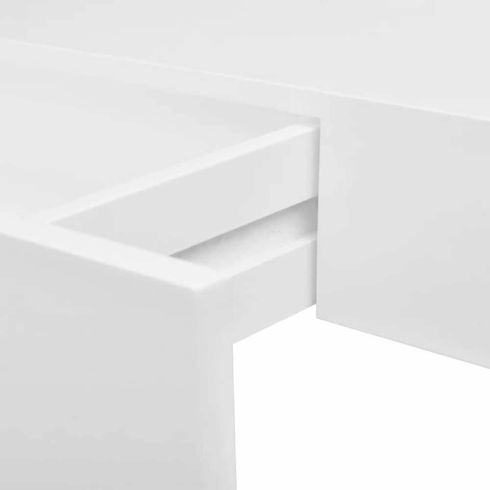 Pakabin. sien. lentynos su stalčiais, 2vnt., baltos, 48cm