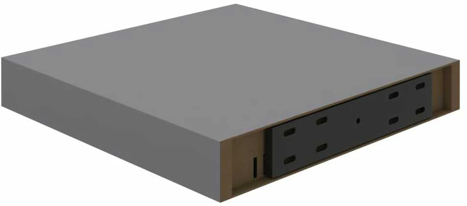 Pakabinama sieninė lentyna, pilkos spalvos, 23x23,5x3,8cm, MDF