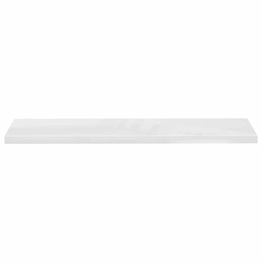 Pakabinamos lentynos, 2vnt., baltos, 120x23,5x3,8cm, MDF