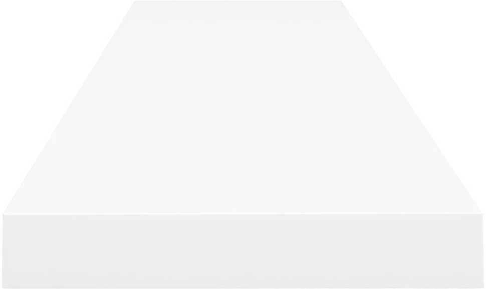 Pakabinamos lentynos, 2vnt., baltos, 120x23,5x3,8cm, MDF