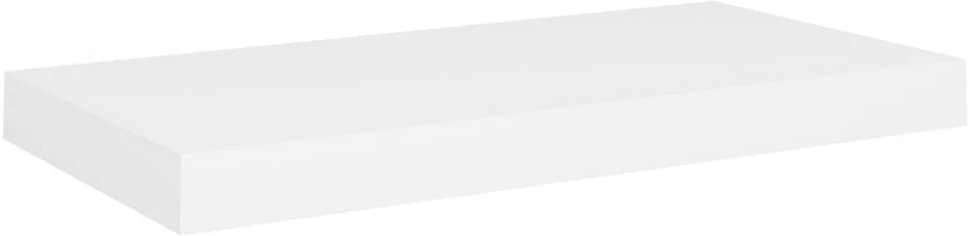 Pakabinamos sieninės lentynos, 2vnt., baltos, 50x23x3,8cm, MDF