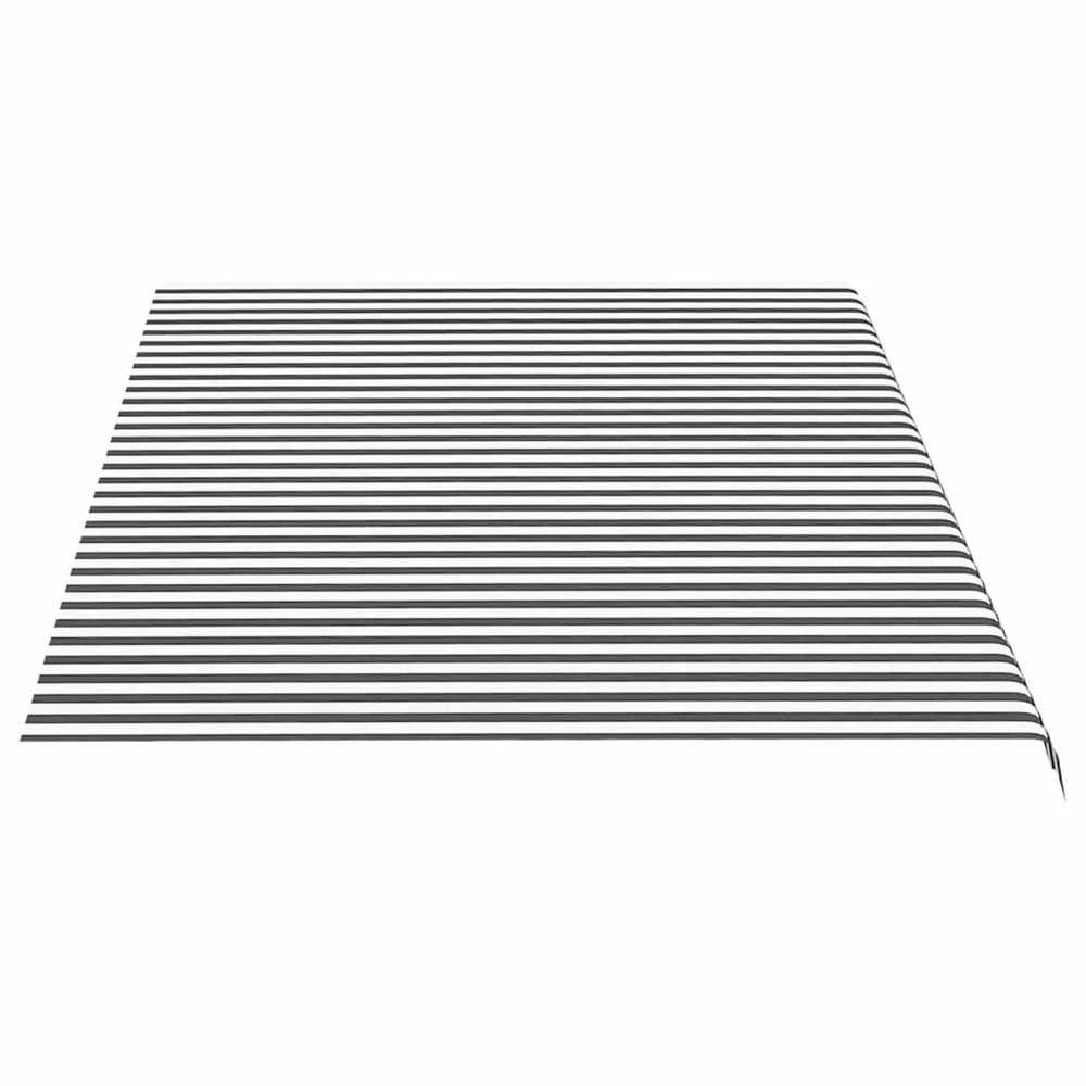 Pakaitinis audinys markizei, antracito ir baltos spalvos, 5x3 m