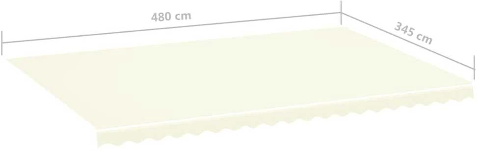 Pakaitinis audinys markizei, kreminės spalvos, 5x3,5m
