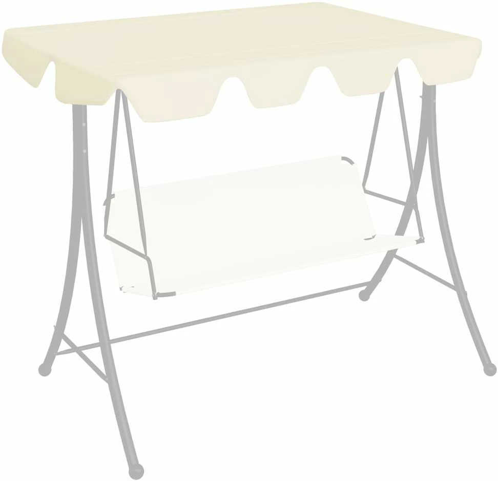 Pakaitinis skliautas sodo sūpynėms, kreminis, 150/130x105/70cm