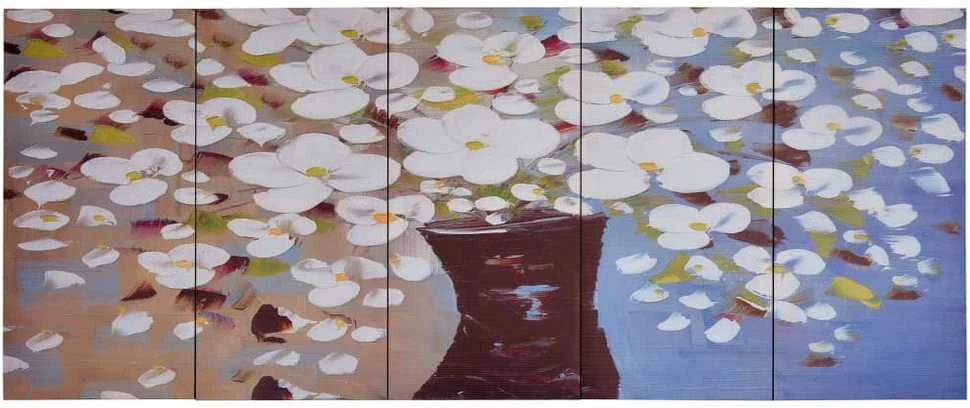 Nuotraukų rėmelis Paveikslas ant drobės, įvairių spalvų, 150x60cm, gėlės vazoje