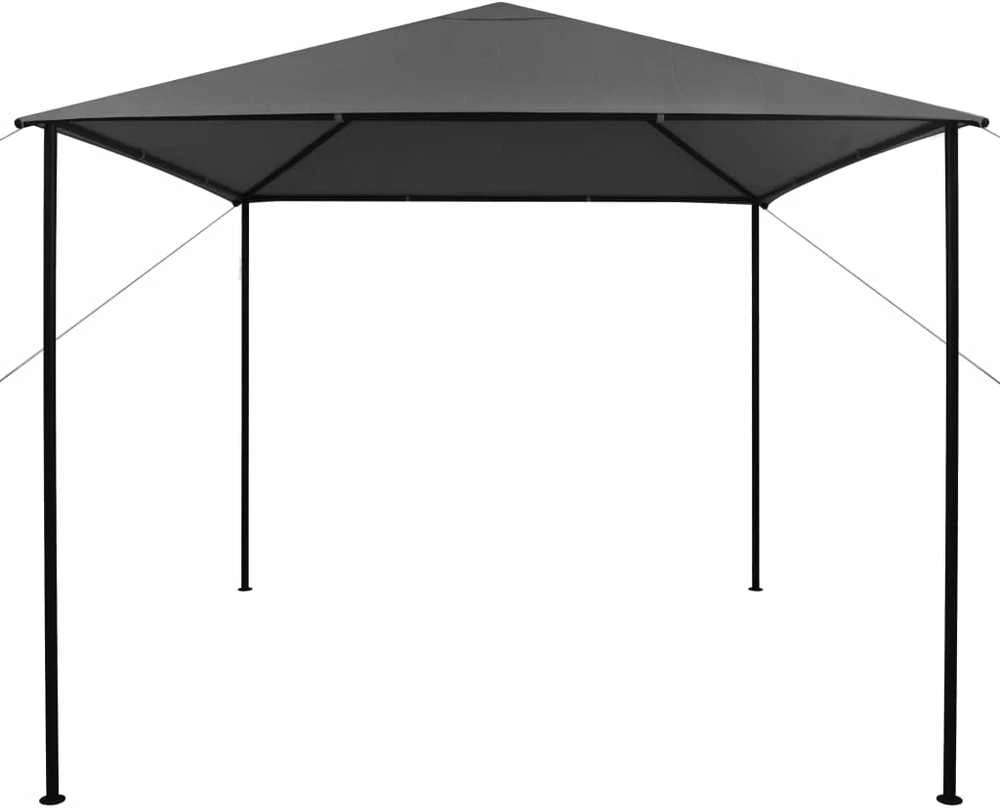 Pavėsinė, antracito spalvos, 3x3m, audinys ir plienas, 180 g/m²