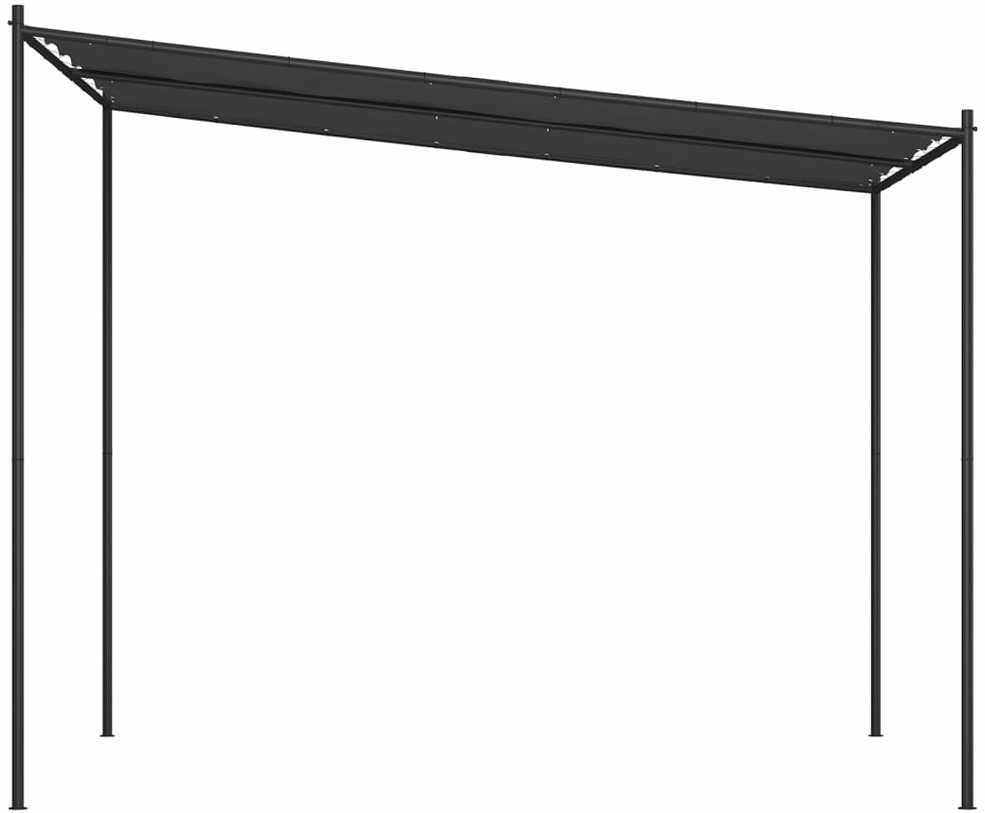 Pavėsinė, antracito spalvos, 3x3m, audinys ir plienas, 180g/m²