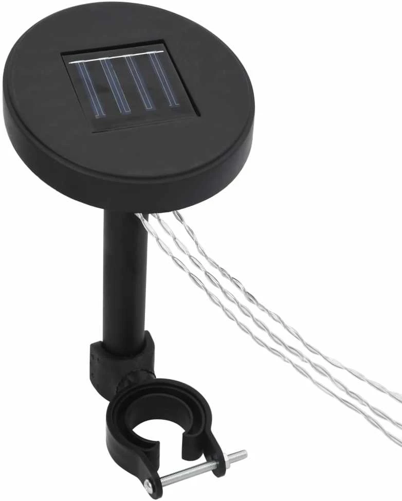 Pavėsinė su lemputėmis LED, antracito, 3x3 m