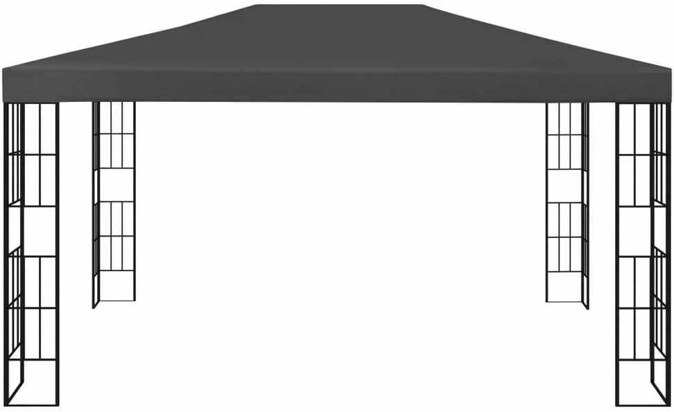 Pavėsinė su lemputėmis LED, antracito, 3x4m
