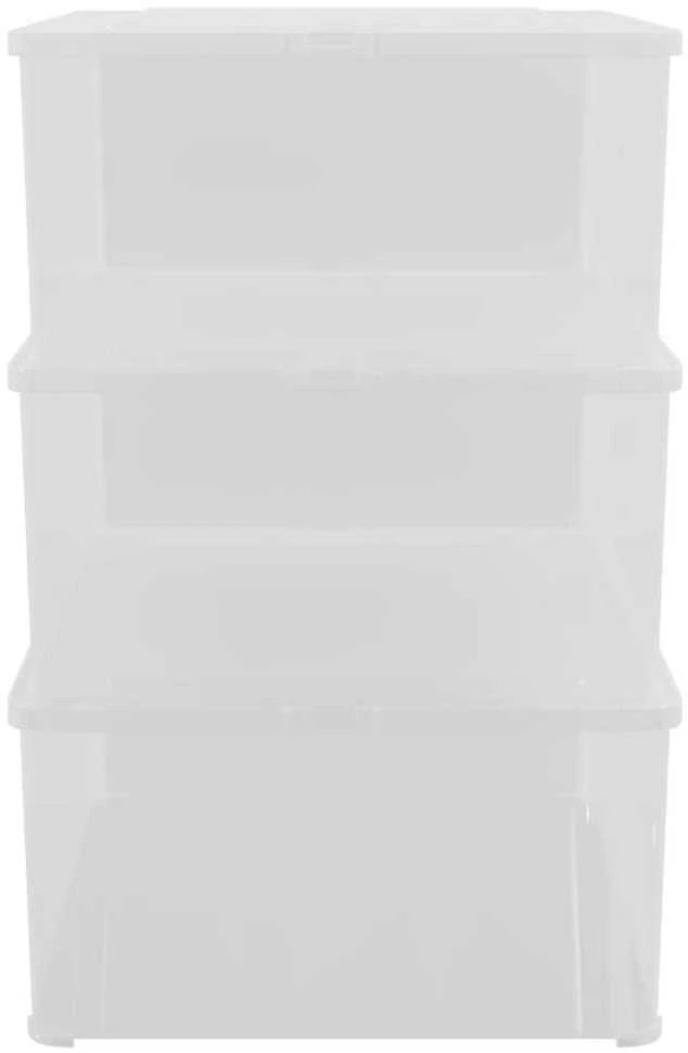 Plastikinės daiktadėžės, 3vnt., 10l, sukraunamos