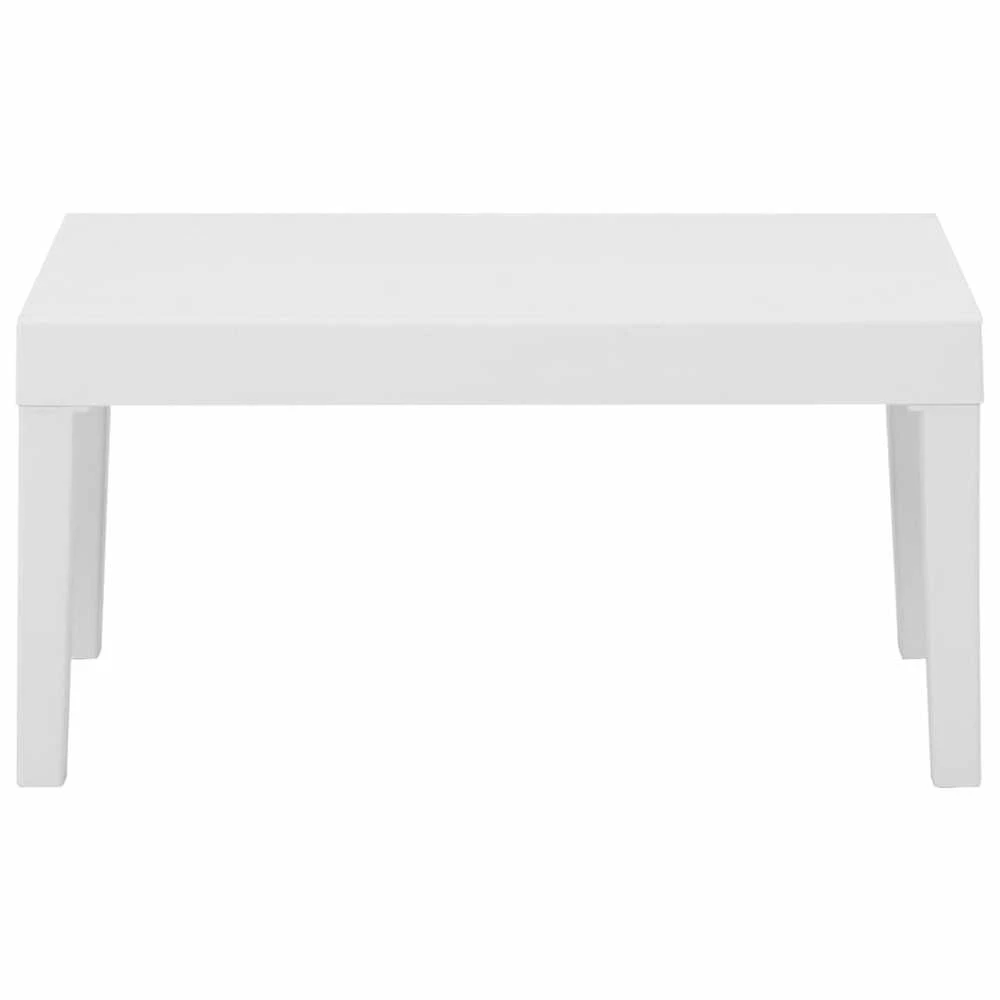 Lauko baldų komplektas Poilsio komplektas su pagalvėlėmis, 4 dalių, baltas, plastikas