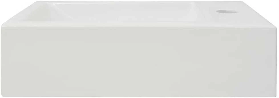 Praustuvas, stačiakampis, keramika, baltas, 46x25,5x12cm