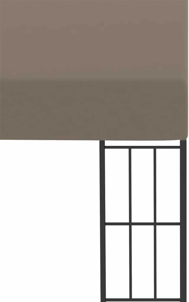 Prie sienos montuojama pavėsinė, taupe spalvos, 4x3m, audinys