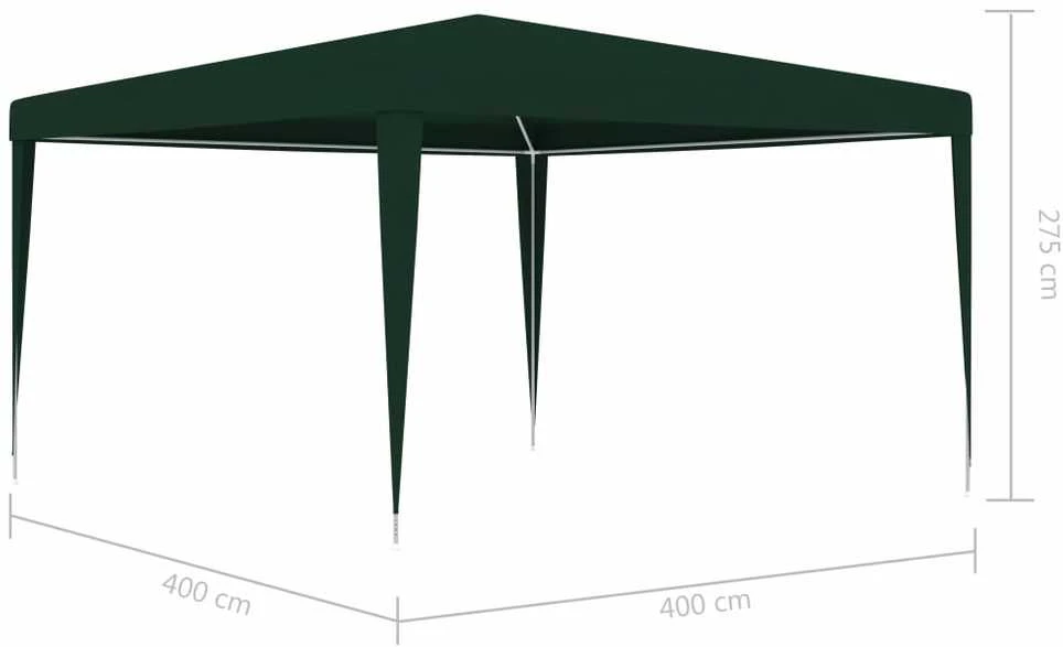 Profesionali proginė palapinė, žalios spalvos, 4x4m, 90g/m²