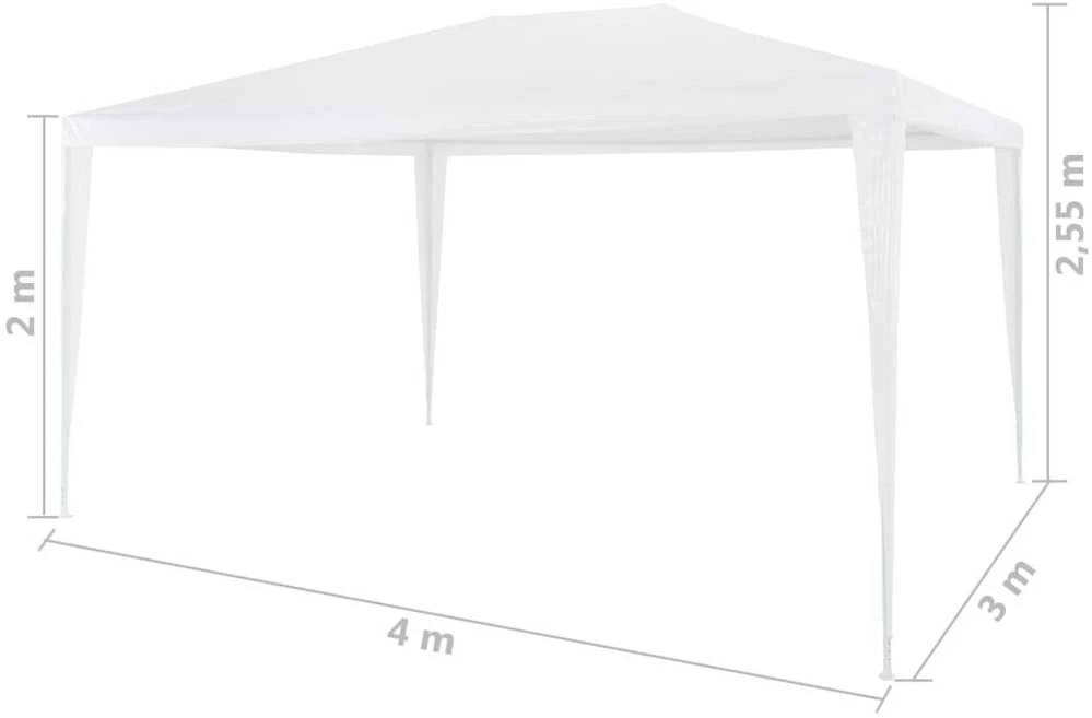 Proginė palapinė, balta, 3x4 m