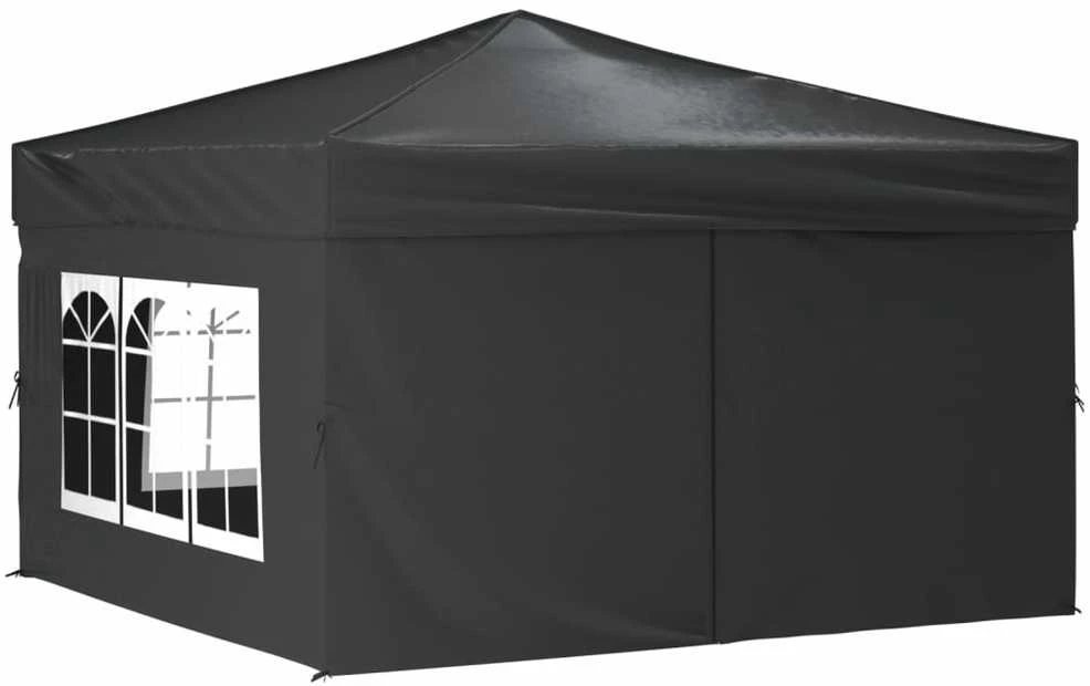 Proginė palapinė su šoninėmis sienomis, antracito, 3x3m