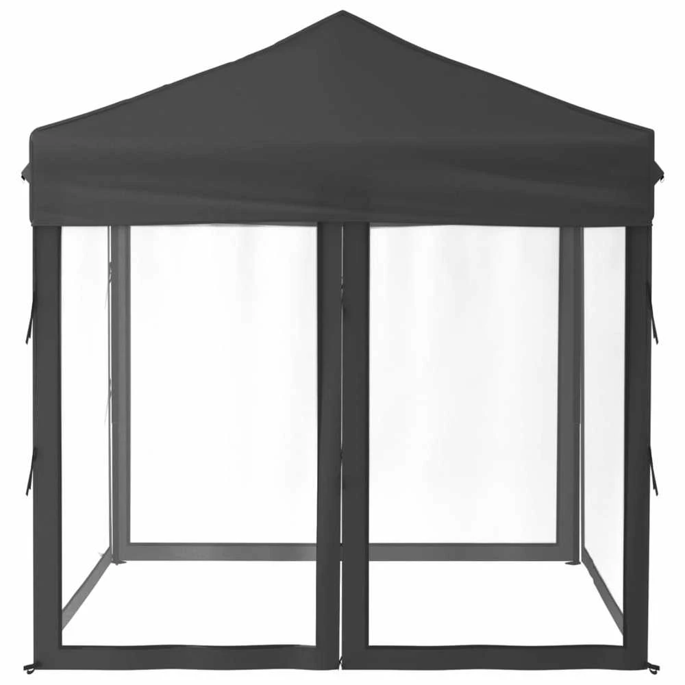 Proginė palapinė su šoninėmis sienomis, antracito, 2x2m