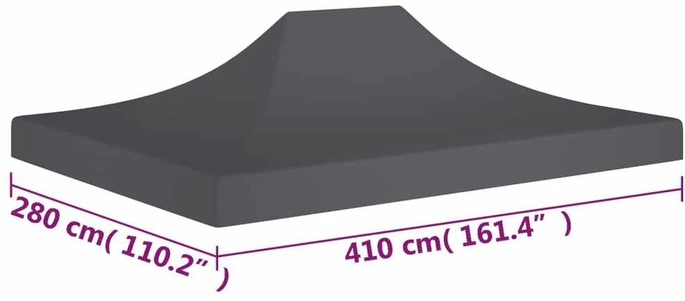 Proginės palapinės stogas, antracito spalvos, 4x3m, 270 g/m²