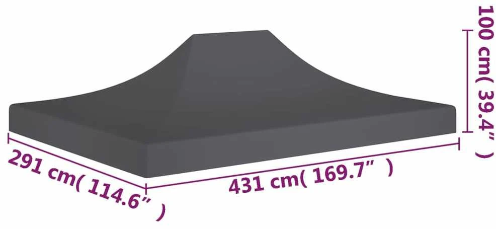 Proginės palapinės stogas, antracito spalvos, 4,5x3m, 270 g/m²