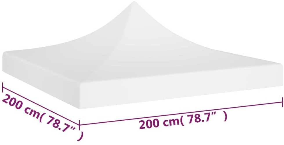 Proginės palapinės stogas, baltos spalvos, 2x2m, 270 g/m²