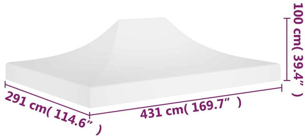 Proginės palapinės stogas, baltos spalvos, 4,5x3m, 270 g/m²
