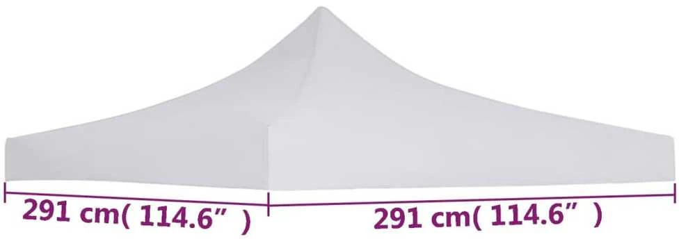 Proginės palapinės stogas, baltos spalvos, 3x3m