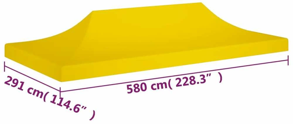 Proginės palapinės stogas, geltonos spalvos, 6x3m, 270 g/m²