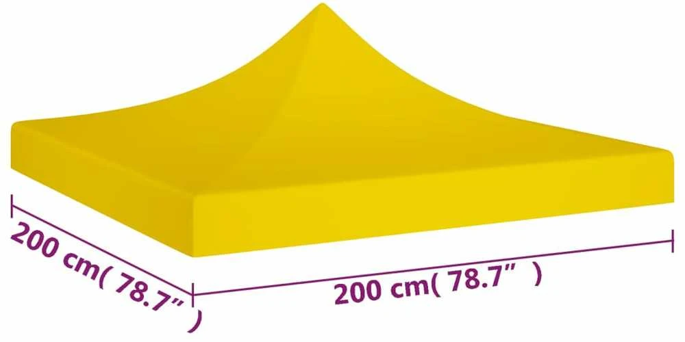Proginės palapinės stogas, geltonos spalvos, 2x2m, 270 g/m²