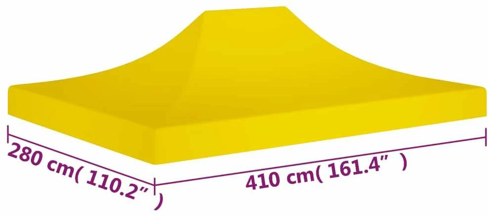 Proginės palapinės stogas, geltonos spalvos, 4x3m, 270 g/m²
