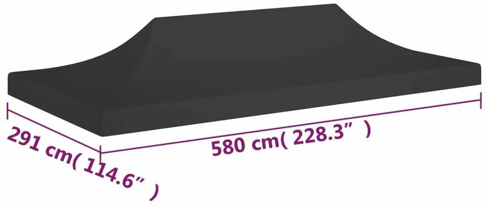 Proginės palapinės stogas, juodos spalvos, 6x3m, 270 g/m²