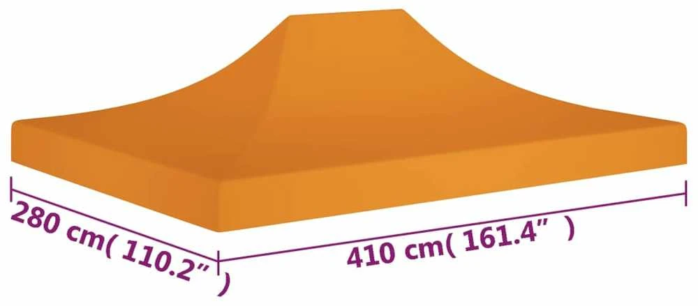 Proginės palapinės stogas, oranžinės spalvos, 4x3m, 270 g/m²