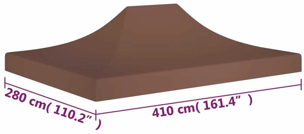 Proginės palapinės stogas, rudos spalvos, 4x3m, 270 g/m²