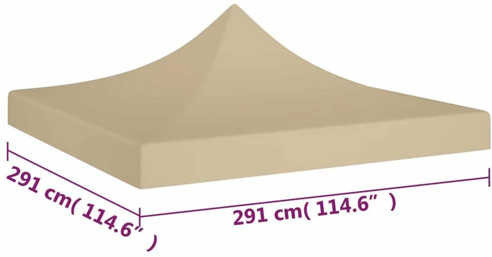 Proginės palapinės stogas, smėlio spalvos, 3x3m, 270 g/m²