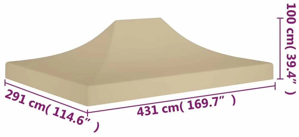 Proginės palapinės stogas, smėlio spalvos, 4,5x3m, 270 g/m²