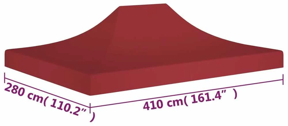 Proginės palapinės stogas, tamsiai raudonas, 4x3m, 270 g/m²