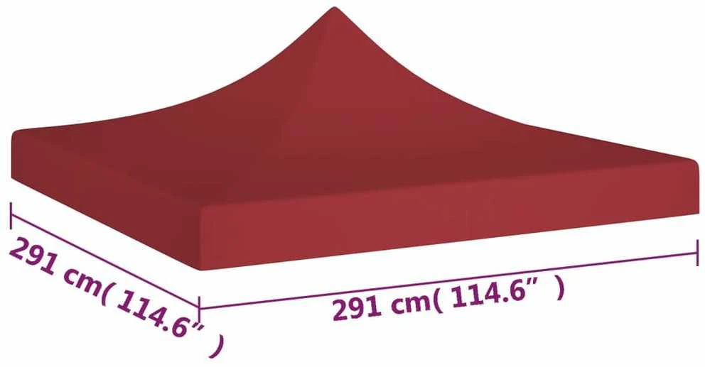 Proginės palapinės stogas, tamsiai raudonas, 3x3m, 270 g/m²