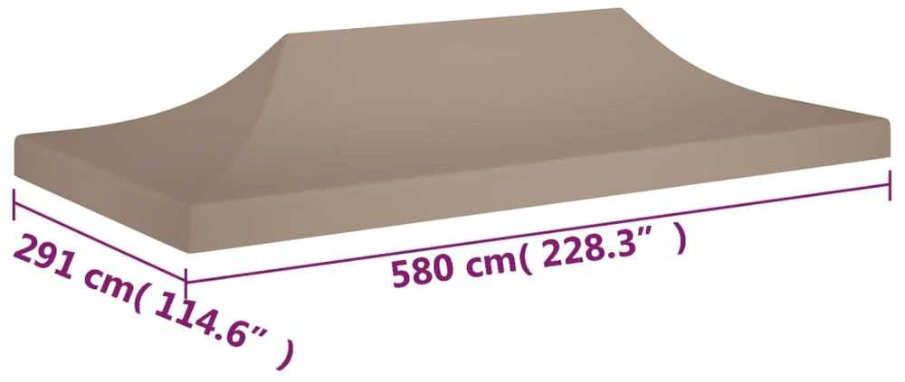 Proginės palapinės stogas, taupe spalvos, 6x3m, 270 g/m²