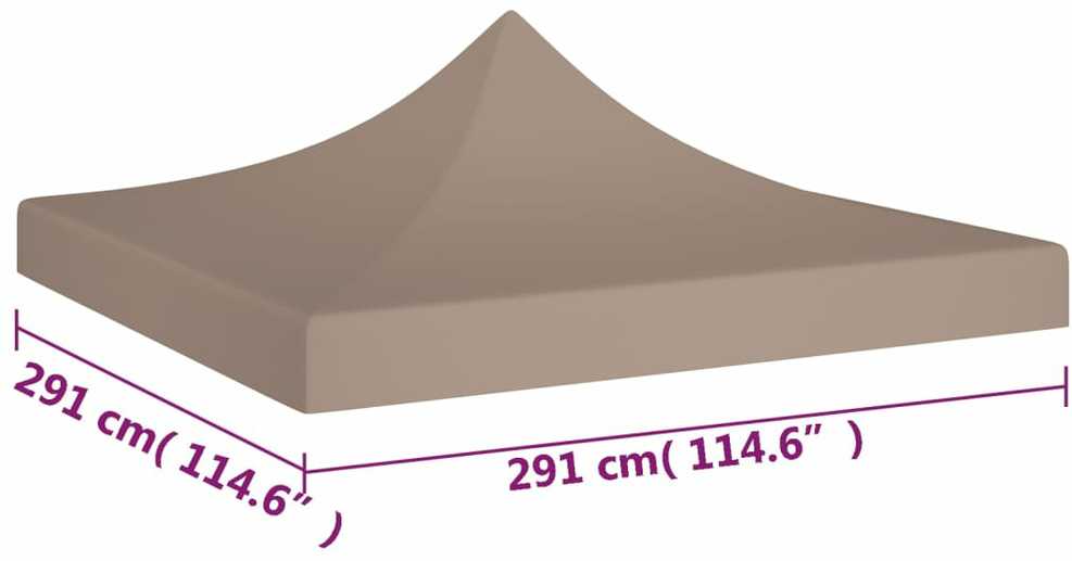 Proginės palapinės stogas, taupe spalvos, 3x3m, 270 g/m²