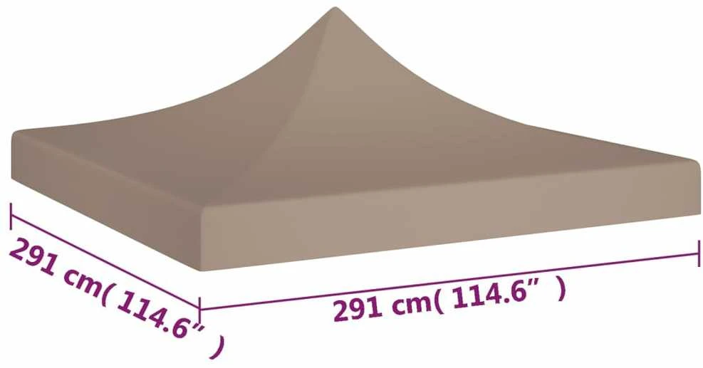 Proginės palapinės stogas, taupe spalvos, 3x3m, 270 g/m²