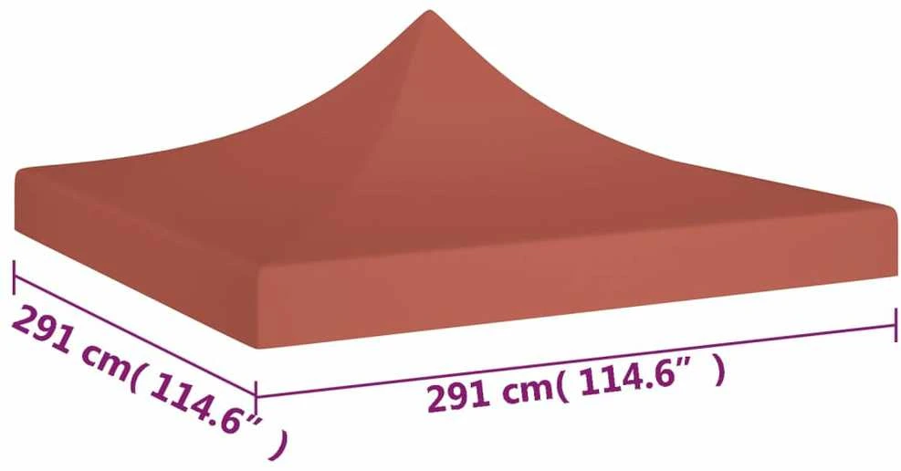 Proginės palapinės stogas, terakota spalvos, 3x3m, 270 g/m²